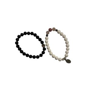 Black and White Beaded Bracelets